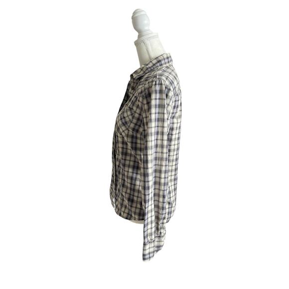 Allsaints Spitalfields Parson Button Down Plaid Women Shirt Size 8 Western Rodeo - Picture 5 of 13